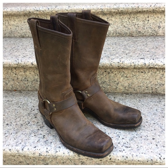 Frye Shoes - Frye 12R Harness Brown Boot 10